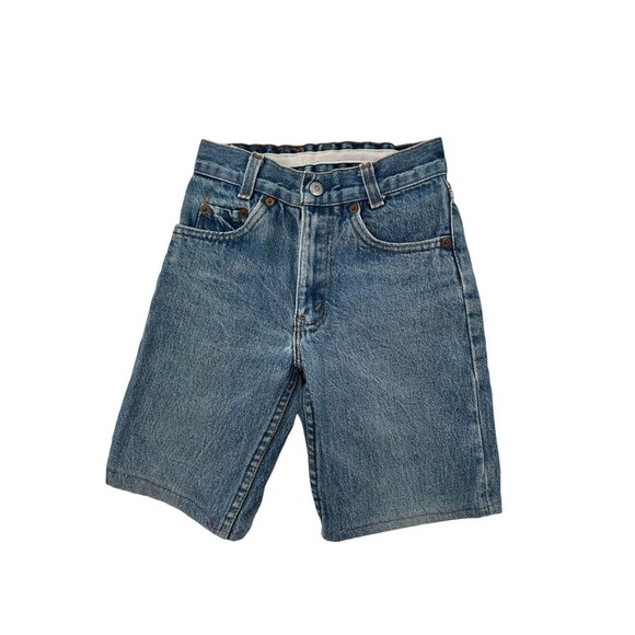 Vintage Levi’s Made USA Childrens Cut Off Denim Distressed Shorts size 24 kids‎ - Picture 1 of 11